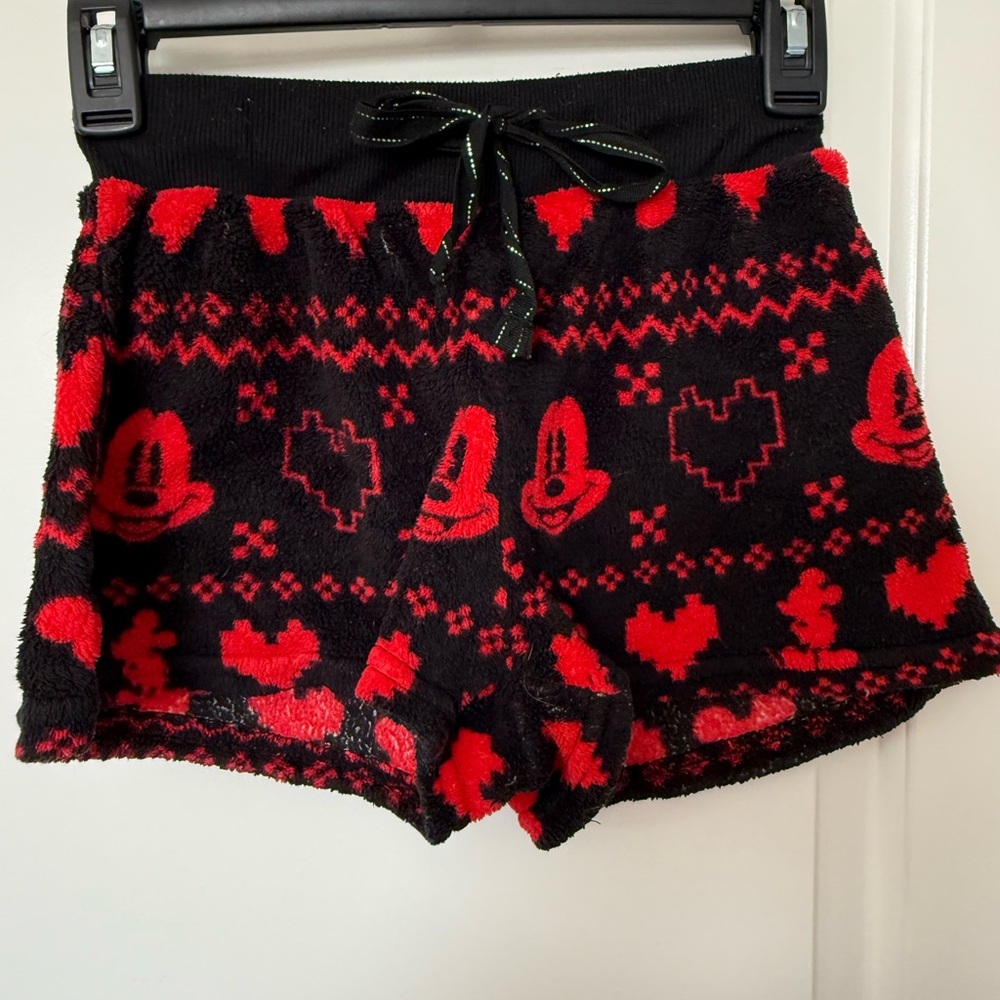 Disney Black and Red Patterned Shorts